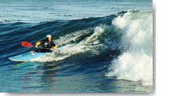 Kayak surfing