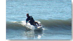 Kayak surfing instruction