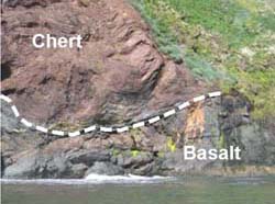 Basalt and chert in the Marin Headlands