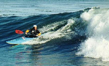 Kayak surfing